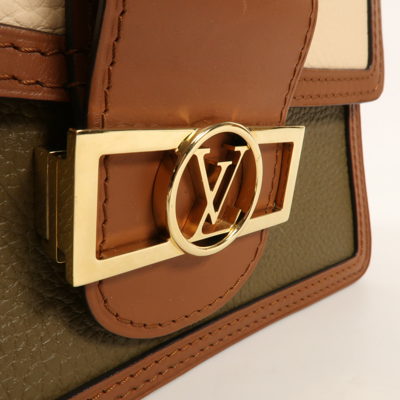 LOUIS VUITTON 牛皮皮革Douphine Mini金扣肩背袋-12