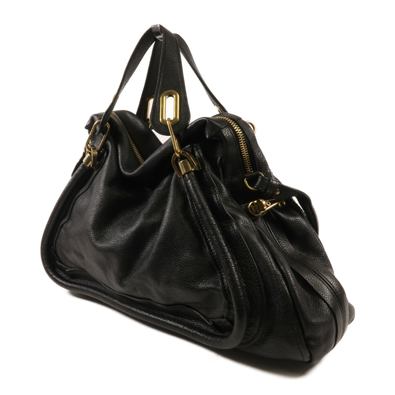 Chloe 牛皮皮革Shoulder Bag金扣手挽肩背兩用袋-2