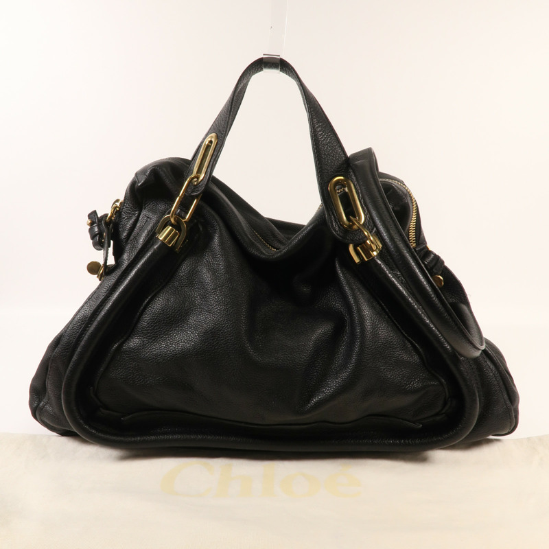Chloe 牛皮皮革Shoulder Bag金扣手挽肩背兩用袋-13
