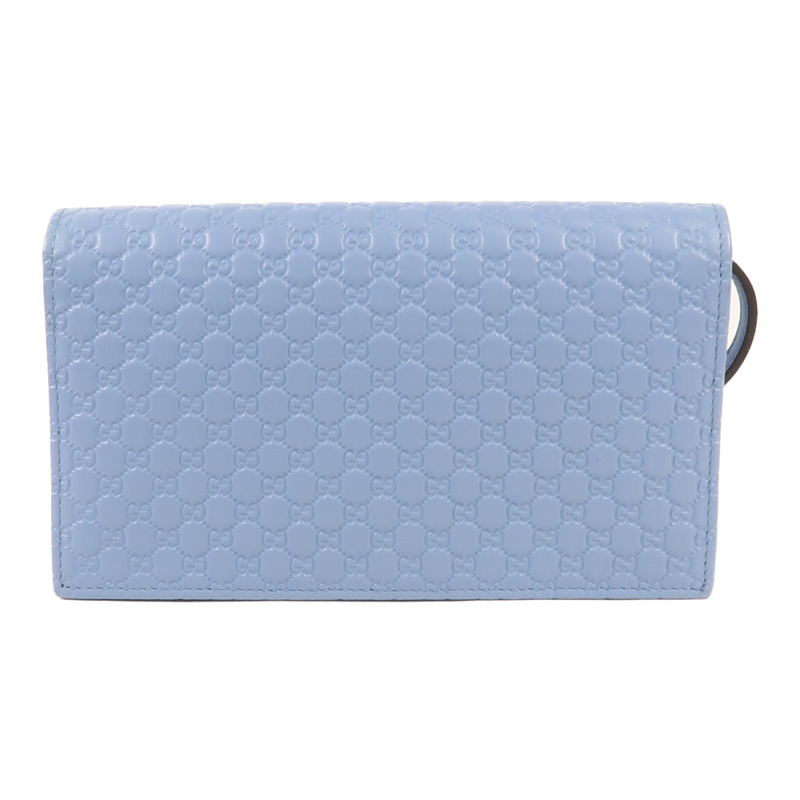 GUCCI Guccissima皮革Shoulder Wallet銀扣肩背袋-1