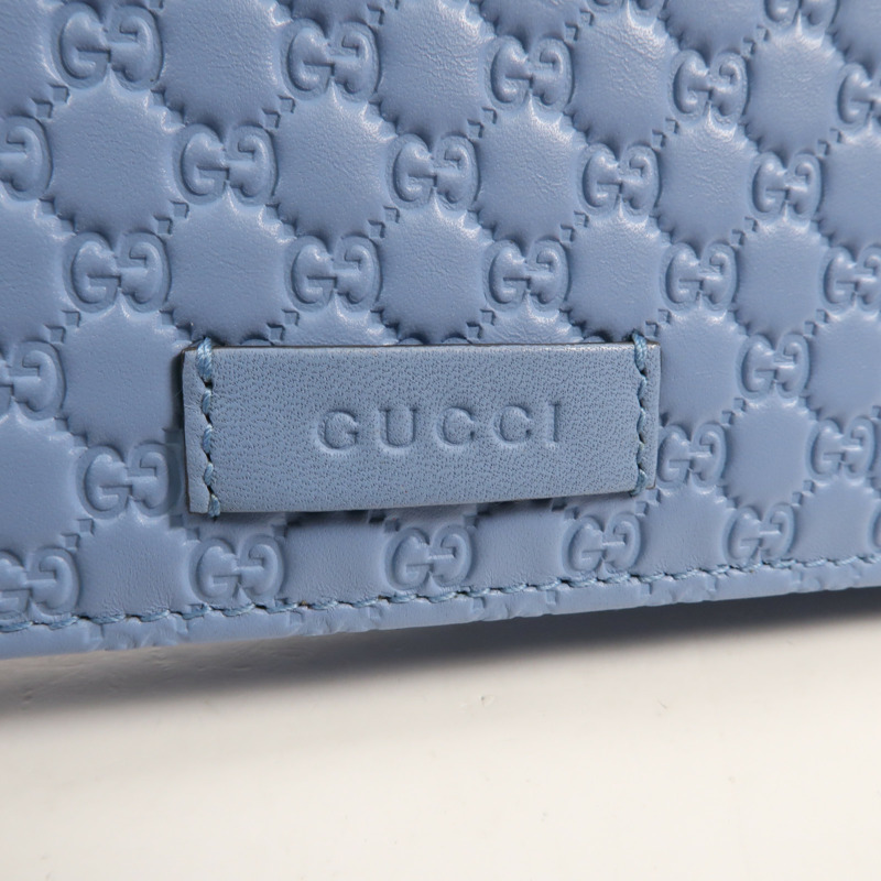 GUCCI Guccissima皮革Shoulder Wallet銀扣肩背袋-8