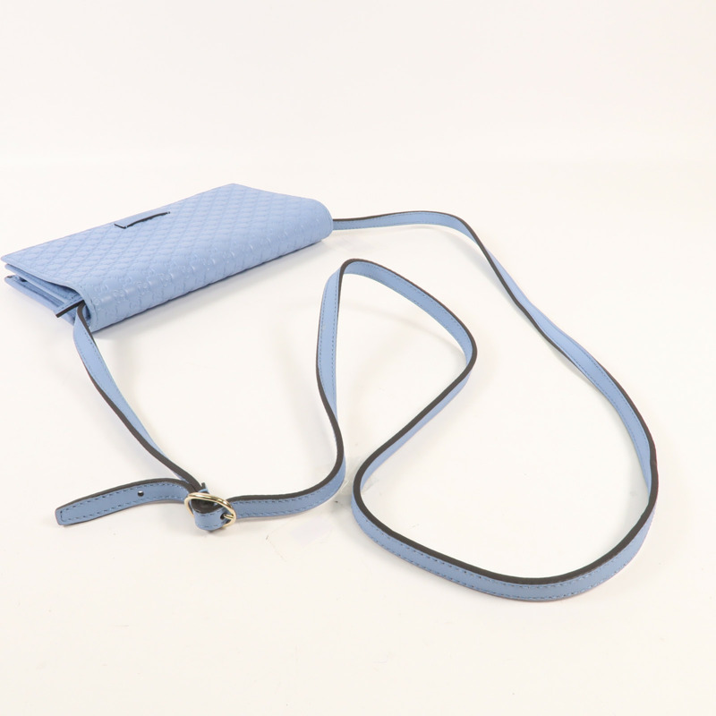 GUCCI Guccissima皮革Shoulder Wallet銀扣肩背袋-9