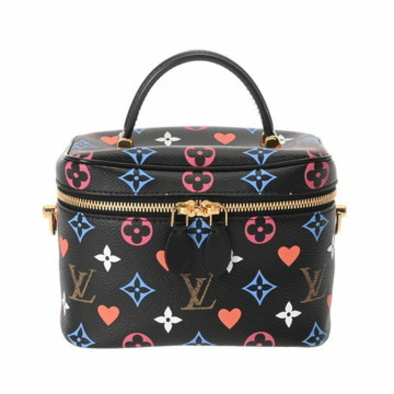 LOUIS VUITTON Monogram Game On Vanity PM Noir M57482 女士帆布包-0