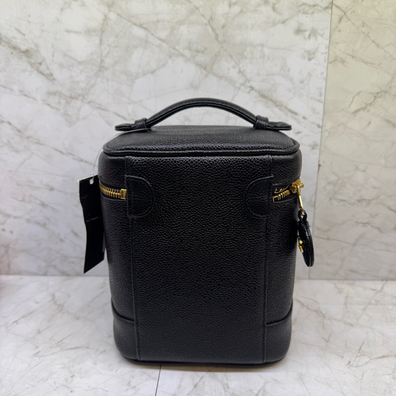 CHANEL黑金手提化妝箱包/3開-2