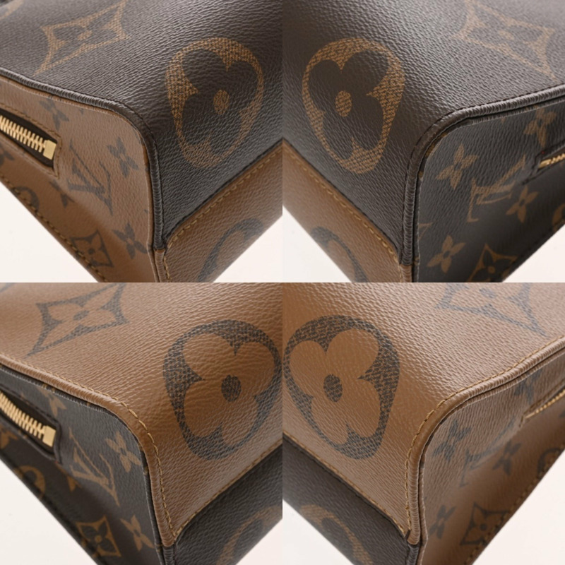 LOUIS VUITTON Monogram Reverse On the Go 新款兩用棕色 M46653 女士帆布手提包-6