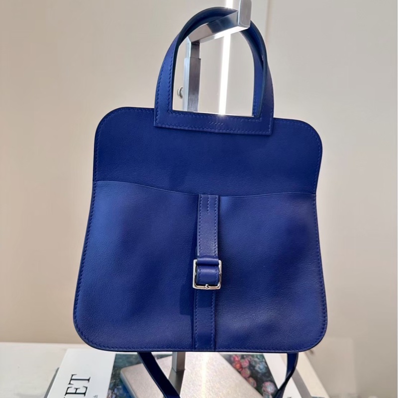 HERMES Mini Halzan 深藍色 Y刻-2
