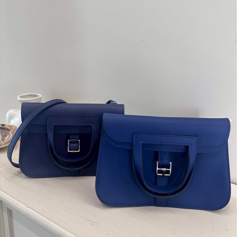 HERMES Mini Halzan 深藍色 Y刻-10
