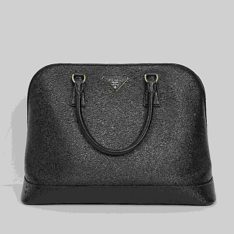 PRADA 純色徽標 黑色 手提包 肩背包 斜背包-0