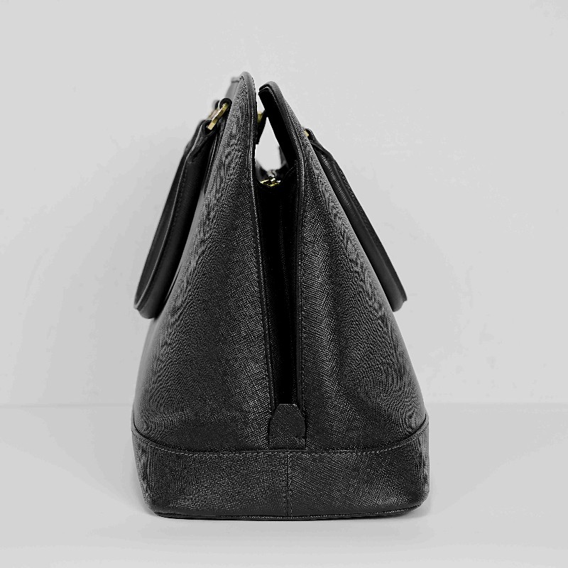 PRADA 純色徽標 黑色 手提包 肩背包 斜背包-5
