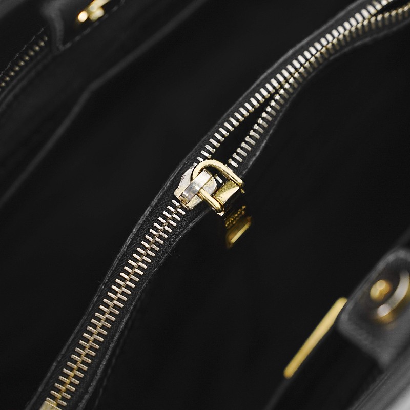 PRADA 純色徽標 黑色 手提包 肩背包 斜背包-7