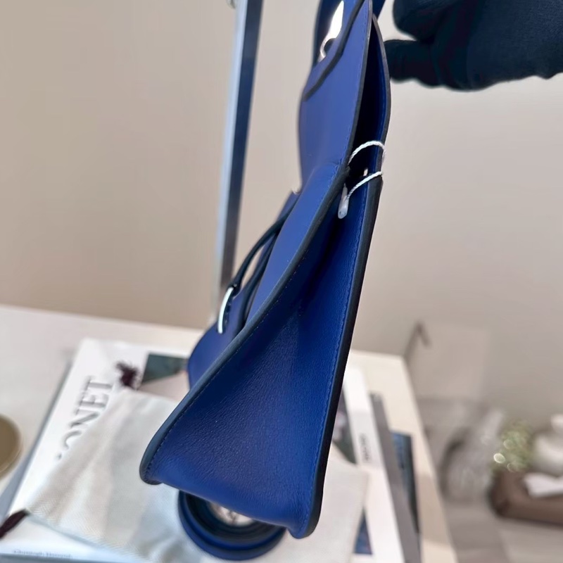 HERMES Mini Halzan 深藍銀釦 D刻-4