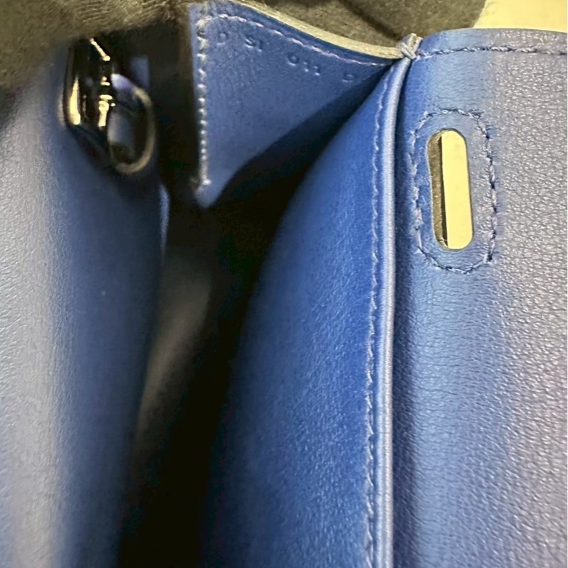 HERMES Mini Halzan 深藍銀釦 D刻-7