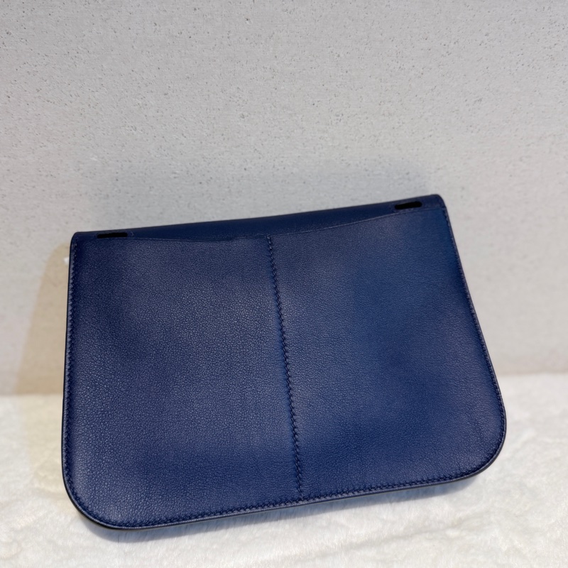 HERMES Mini Halzan 深藍銀釦 D刻-7