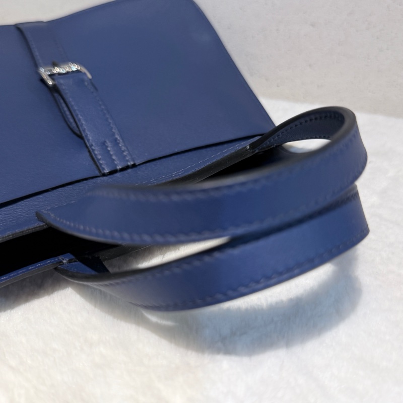 HERMES Mini Halzan 深藍銀釦 D刻-16