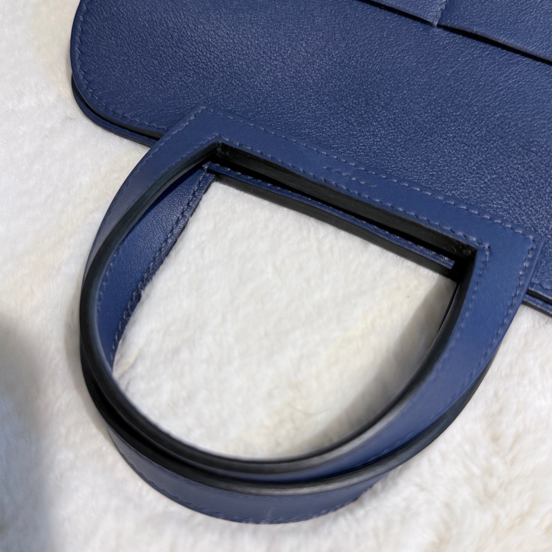 HERMES Mini Halzan 深藍銀釦 D刻-19