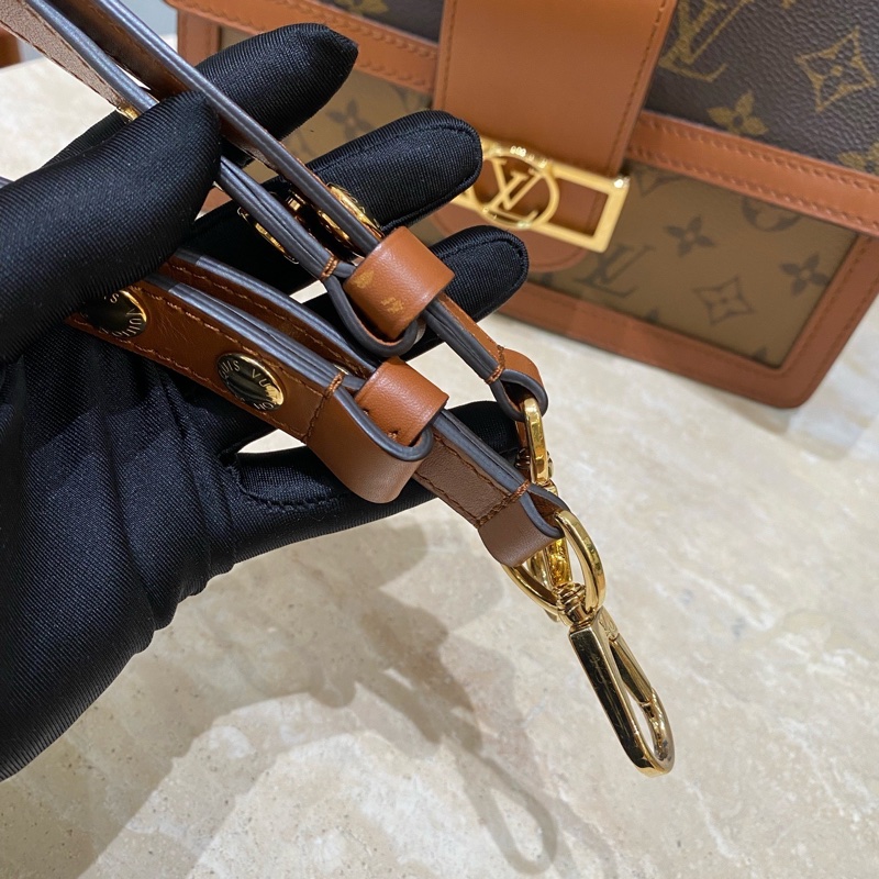 LV DAUPHINE 達芙妮中號手袋老花單肩斜挎包鏈條-22