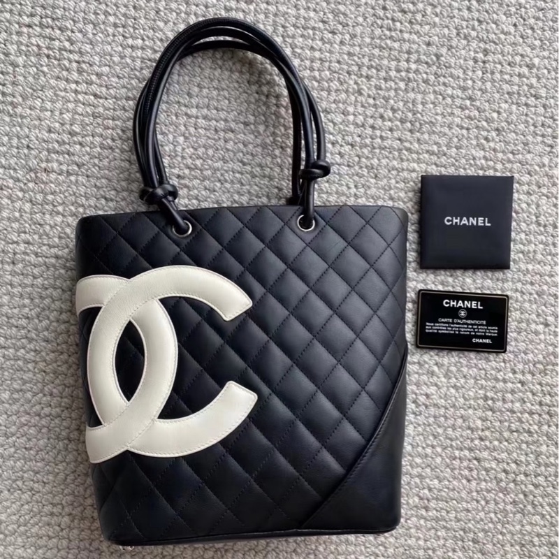 「JL精品代購」 9新 Chanel 香奈兒 康鵬熊貓 菜籃子-0