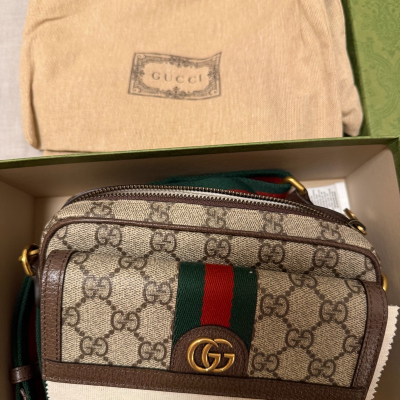 Gucci 經典花紋斜背包-8