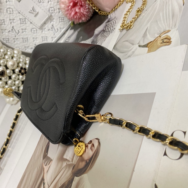 Chanel 雙C荔枝皮化妝包鏈條包 🏅-10