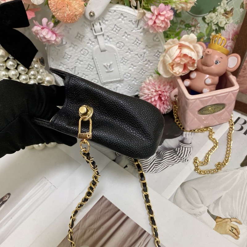 Chanel 雙C荔枝皮化妝包鏈條包 🏅-14