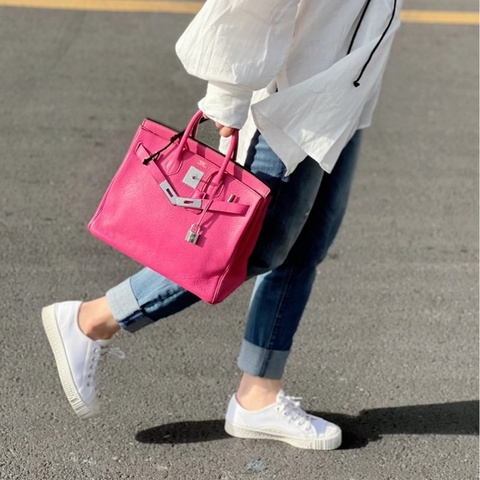 Hermes 方釦山羊皮鉑金 Birkin HAC 絕版32尺寸