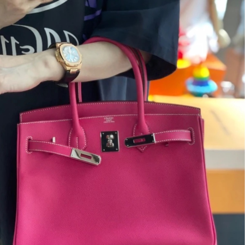 Hermes 方釦山羊皮鉑金 Birkin HAC 絕版32尺寸-6