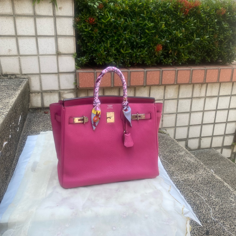 Hermes 方釦山羊皮鉑金 Birkin HAC 絕版32尺寸-7