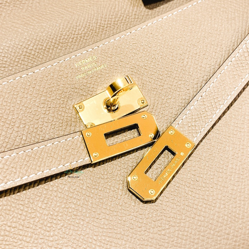 Hermes 愛馬仕 Kelly To Go 大象灰色 x 金釦 Epsom皮 三用背法 WOC 斜背包 手拿包-9