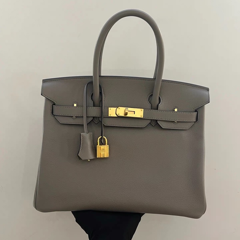 有購證❤️ Birkin30 M8銀河灰 Tn皮 金扣 Y刻 鎖具 說明書 塵袋 專櫃票-0