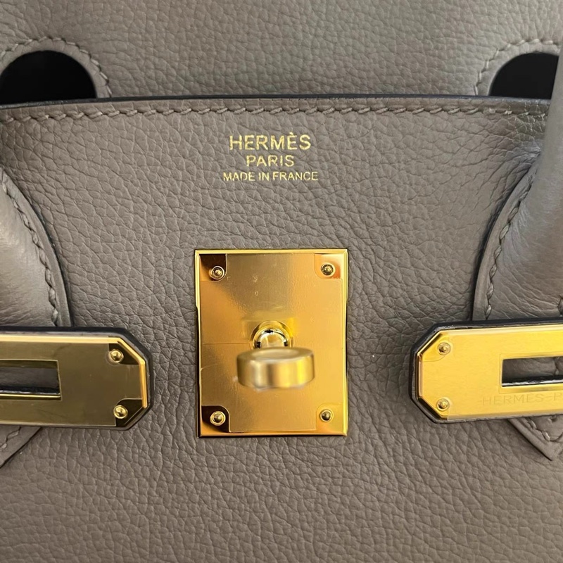 有購證❤️ Birkin30 M8銀河灰 Tn皮 金扣 Y刻 鎖具 說明書 塵袋 專櫃票-6