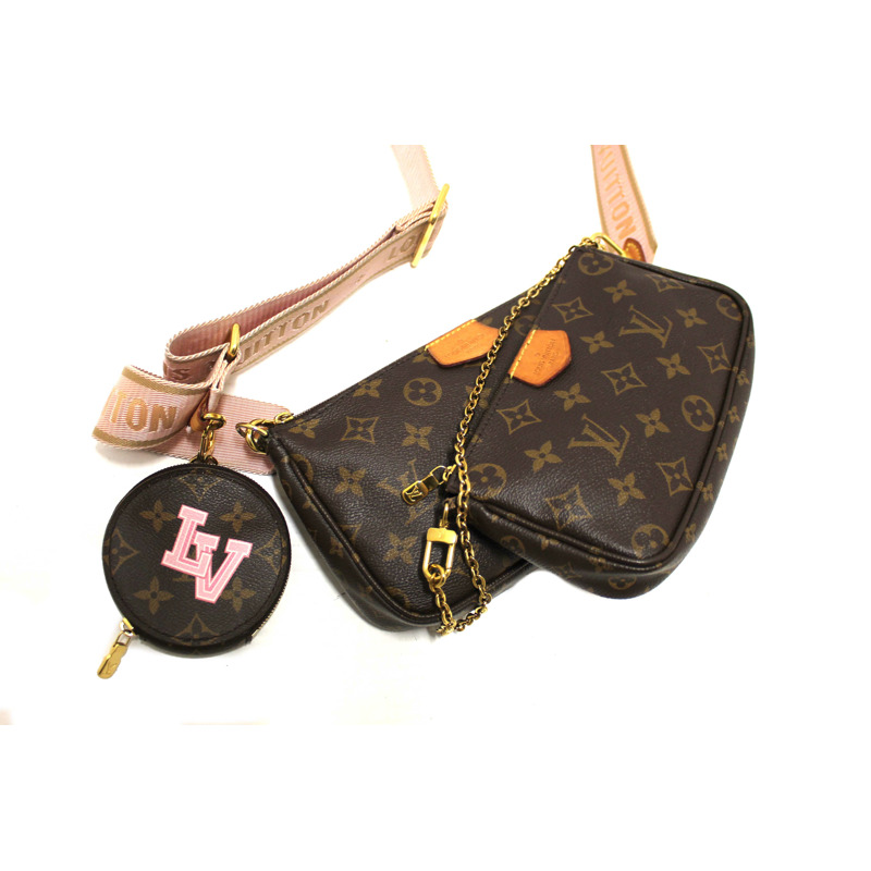 Louis Vuitton Classic Monogram Pink Strap Multi-Pochette Accessoires Bag-2