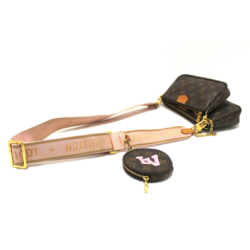 Louis Vuitton Classic Monogram Pink Strap Multi-Pochette Accessoires Bag-7