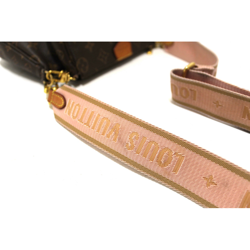 Louis Vuitton Classic Monogram Pink Strap Multi-Pochette Accessoires Bag-9