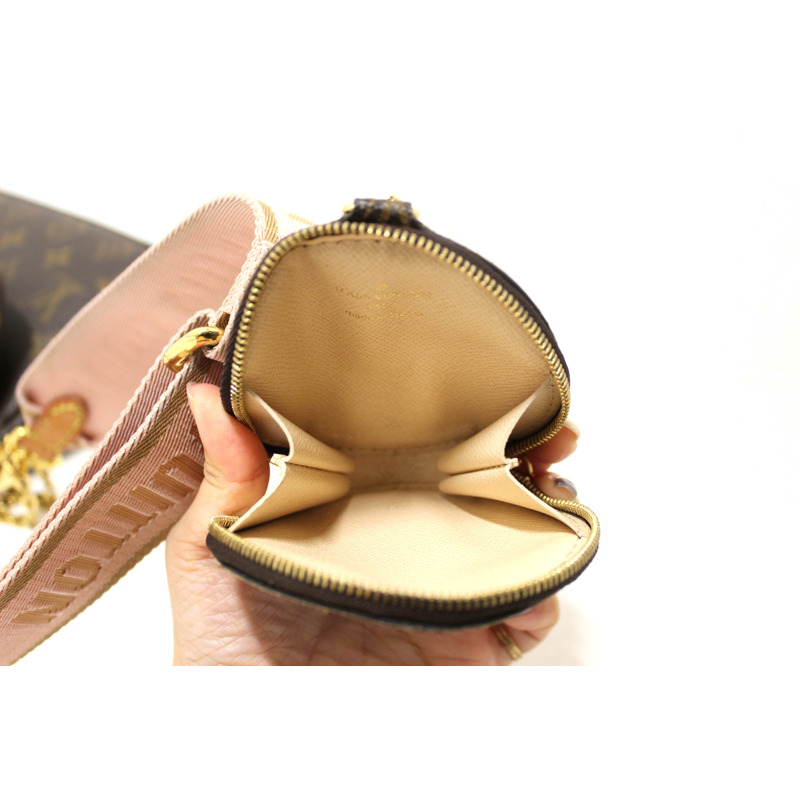 Louis Vuitton Classic Monogram Pink Strap Multi-Pochette Accessoires Bag-11