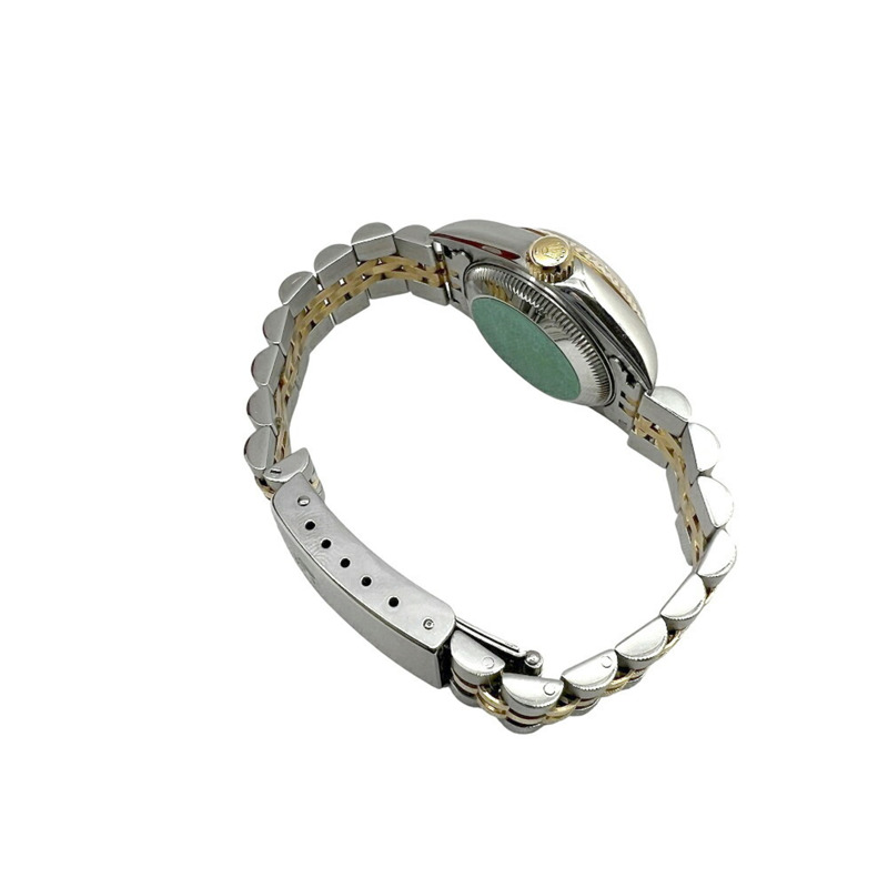 ROLEX 勞力士 Datejust 貝殼錶盤 K18 不鏽鋼自動腕錶 79173 女款鑽石黃鑲兩顆鑽石-5