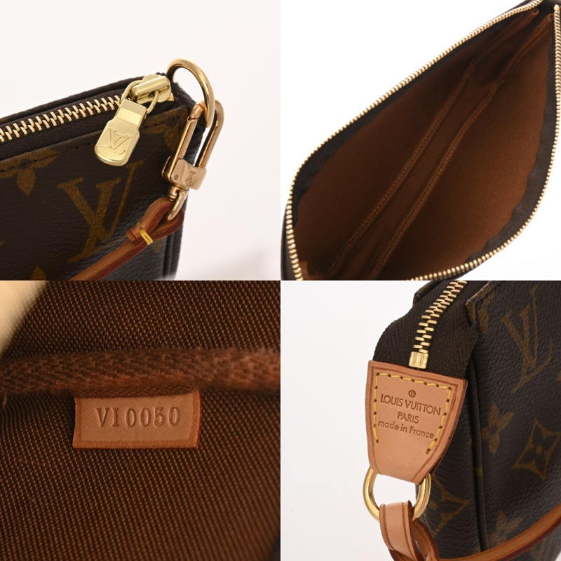 LOUIS VUITTON Monogram 帆布配件袋,棕色,M51980,女士-10
