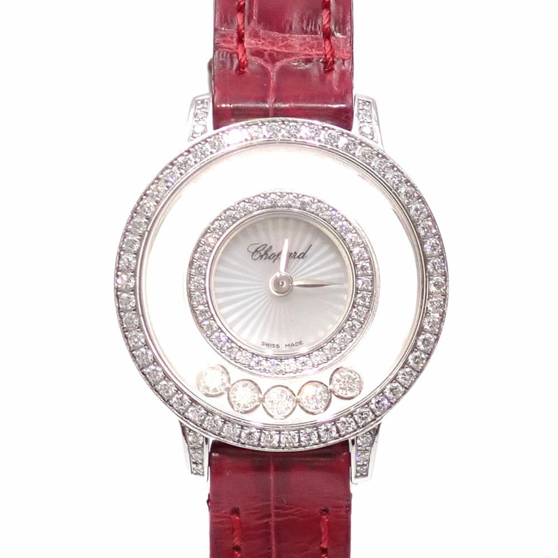 Chopard Happy Diamonds 女士石英腕錶,18K白金 4527,電池供電,750,18K 白金帶貝殼錶盤,044663-0