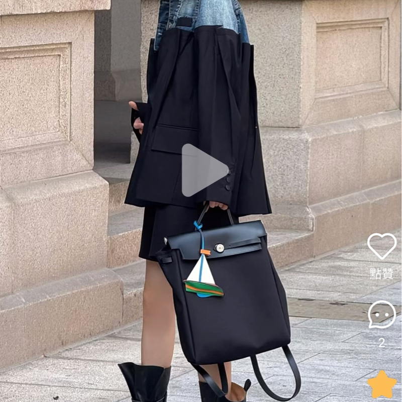 Hermes 愛馬仕 herbag a dos Zip retourne 黑色 後背包 雙肩包 肩背包 手提包-3