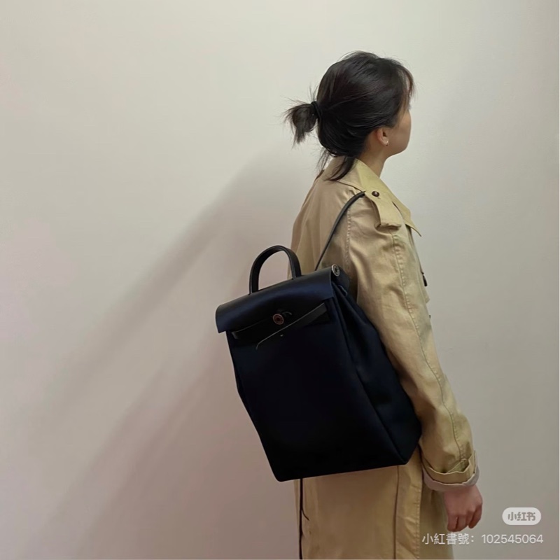 Hermes 愛馬仕 herbag a dos Zip retourne 黑色 後背包 雙肩包 肩背包 手提包-7