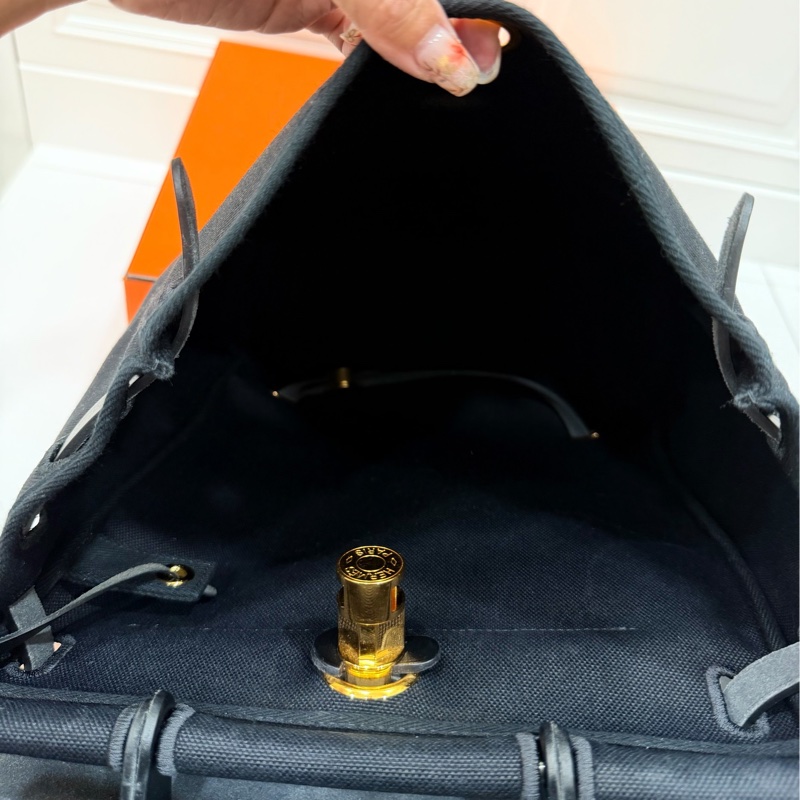 Hermes 愛馬仕 herbag a dos Zip retourne 黑色 後背包 雙肩包 肩背包 手提包-13