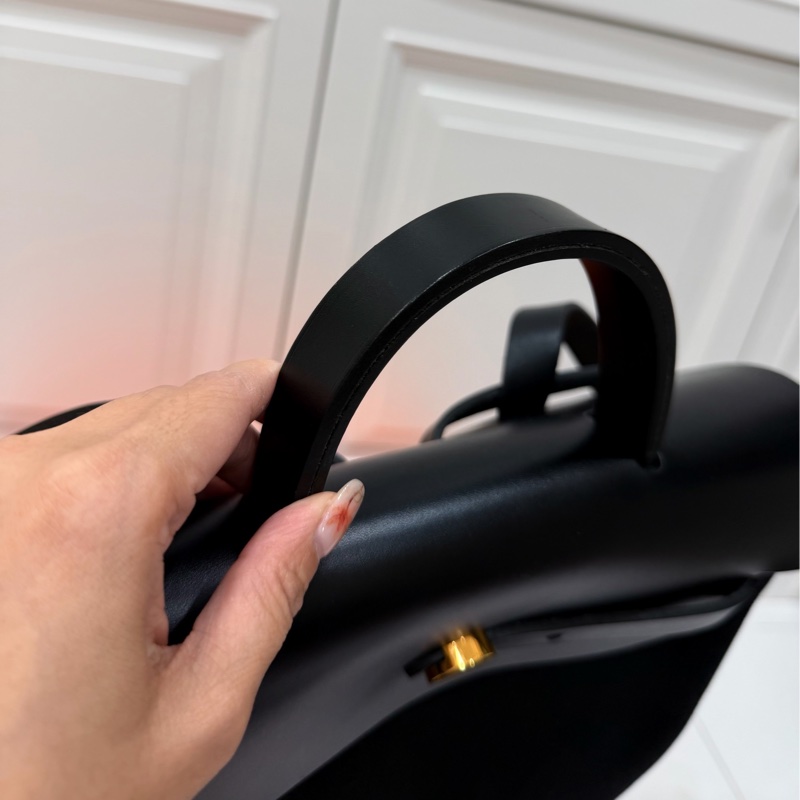 Hermes 愛馬仕 herbag a dos Zip retourne 黑色 後背包 雙肩包 肩背包 手提包-14