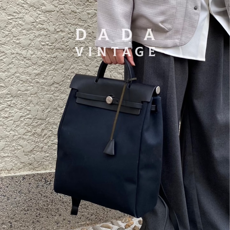 Hermes 愛馬仕 herbag a dos Zip retourne 黑色 後背包 雙肩包 肩背包 手提包-15