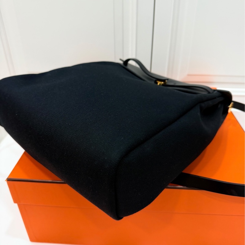 Hermes 愛馬仕 herbag a dos Zip retourne 黑色 後背包 雙肩包 肩背包 手提包-24