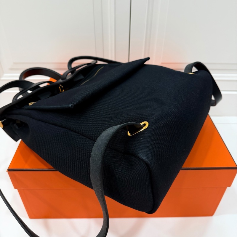 Hermes 愛馬仕 herbag a dos Zip retourne 黑色 後背包 雙肩包 肩背包 手提包-26