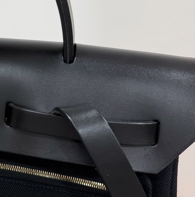 Hermes 愛馬仕 herbag a dos Zip retourne 黑色 後背包 雙肩包 肩背包 手提包-33