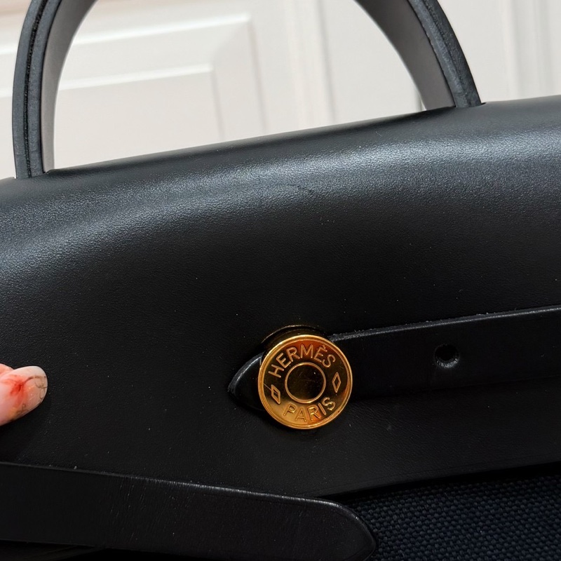 Hermes 愛馬仕 herbag a dos Zip retourne 黑色 後背包 雙肩包 肩背包 手提包-35