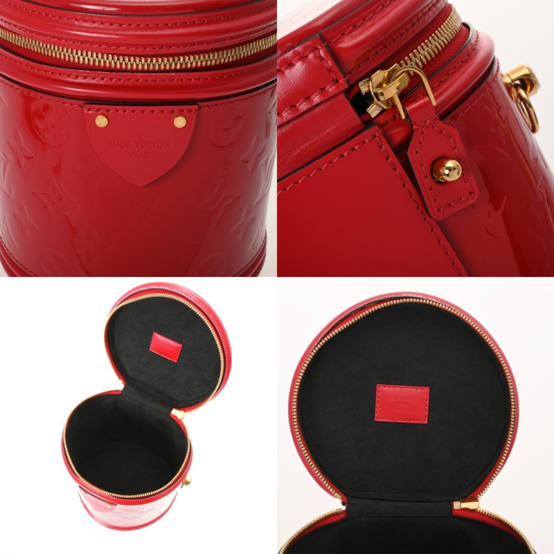 LOUIS VUITTON Monogram Vernis Cannes PM Rouge M53998 女士兩用包-9