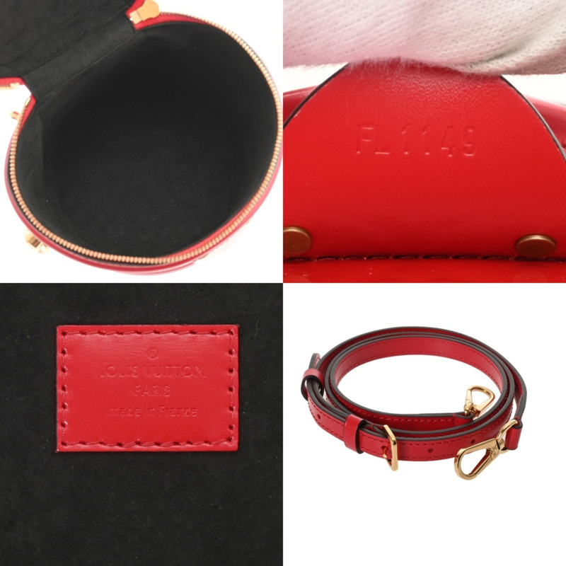 LOUIS VUITTON Monogram Vernis Cannes PM Rouge M53998 女士兩用包-10