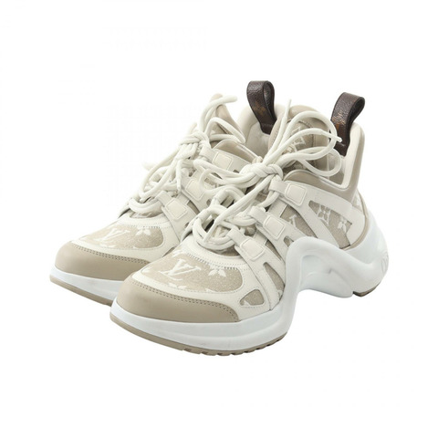 路易威登 LV Archlight Line 運動鞋布料米白色 #39 二手小姐 LV