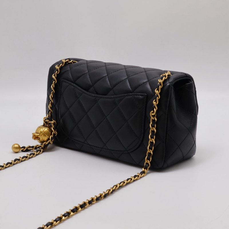 CHANEL 經典口蓋包 Mini CF20 - 金球黑金-1